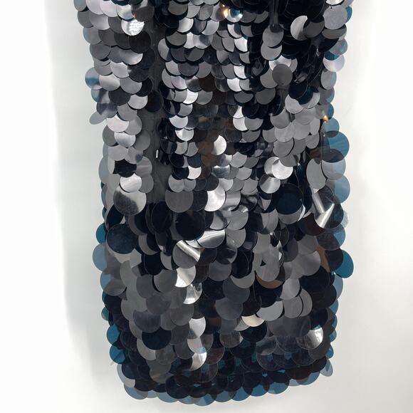 NBD | NWT Portra Mini Dress in Black Paillettes Party Disco Sequins M - Picture 7 of 16